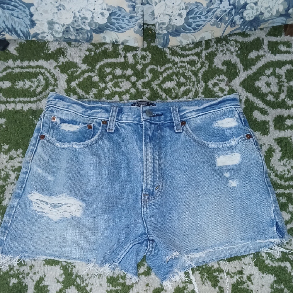 Abercrombie & Fitch Light Blue Jean Shorts